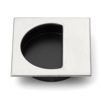 Poignée en acier inoxydable, semi-circulaire, V2A (SUS304), 57 mm (2-1/4) SKH-57. Coque de poignée en acier inoxydable de haute qualité en acier inoxydable V2A (SUS304), mat satiné, pour portes coulissantes, portes, navires, environnements humides par Sugatsune / LAMP® (Japon)