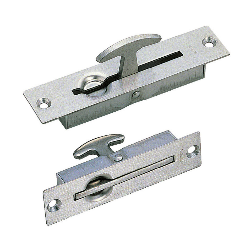 Poignée pliante en acier inoxydable SUS304, 115 mm (4-17/32") ST-115. Poignée pliante en acier inoxydable en acier inoxydable V2A, satin mat, pour porte de plafond, trappe de visite, environnement humide, bateau, caravane par Sugatsune / LAMP® (Japon) – Image 2