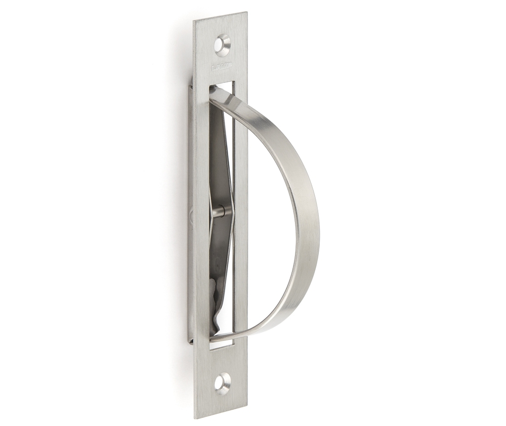 Poignée pliante en acier inoxydable SUS304, 135 mm (5-5/16") HR-135S. Poignée pliante rotative en acier inoxydable en acier inoxydable V2A, mat satiné, pour trappe de visite, porte de visite, porte de maintenance, environnement humide, bateau, caravane par Sugatsune / LAMP® (Japon) – Image 3
