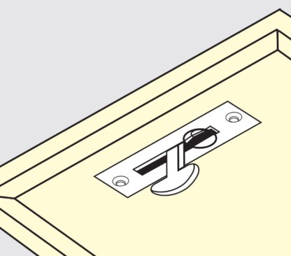 Poignée pliante en acier inoxydable SUS304, 90 mm (3-17/32") ST-90. Poignée pliante en acier inoxydable V2A, satiné mat, pour porte de plafond, trappe d’inspection, environnement humide, bateau, caravane de Sugatsune / LAMP® (Japon) – Image 5