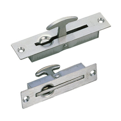 Poignée pliante en acier inoxydable SUS304, 90 mm (3-17/32") ST-90. Poignée pliante en acier inoxydable V2A, satiné mat, pour porte de plafond, trappe d’inspection, environnement humide, bateau, caravane de Sugatsune / LAMP® (Japon) – Image 6