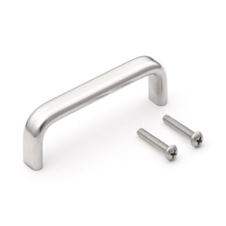 Poignée de porte en acier inoxydable V2A (SUS304), 100 mm (4″) EC-100M. Poignée de porte en acier inoxydable massif de haute qualité en acier inoxydable V2A (SUS304) pour environnements humides, navires, zone alimentaire, zone médicale par Sugatsune / LAMP® (Japon)