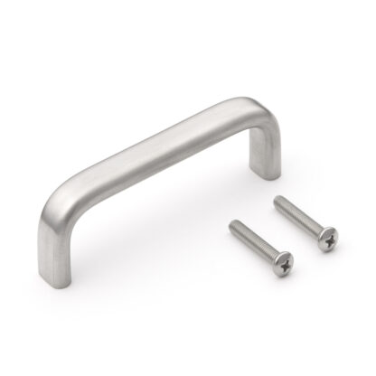 Poignée de porte en acier inoxydable V2A (SUS304), 100 mm (4″) EC-100S. Poignée de porte en acier inoxydable massif de haute qualité en acier inoxydable V2A (SUS304), mat satiné, pour environnements humides, navires, zone alimentaire, zone médicale par Sugatsune / LAMP® (Japon)