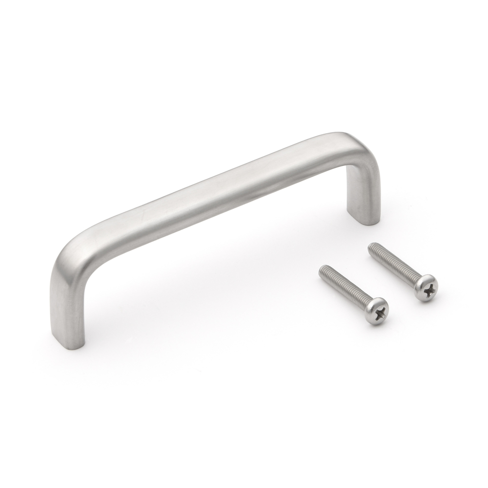 Poignée de porte en acier inoxydable V2A (SUS304), 120 mm (4,8″) EC-120S. Poignée de porte en acier inoxydable massif de haute qualité en acier inoxydable V2A (SUS304), mat satiné, pour environnements humides, navires, zone alimentaire, zone médicale par Sugatsune / LAMP® (Japon)