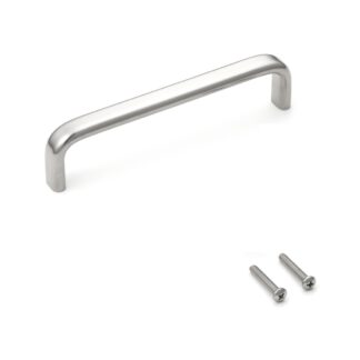 Poignée de porte en acier inoxydable V2A (SUS304), 150 mm (6″) EC-150M. Poignée de porte en acier inoxydable massif de haute qualité en acier inoxydable V2A (SUS304) pour environnements humides, navires, zone alimentaire, zone médicale par Sugatsune / LAMP® (Japon)