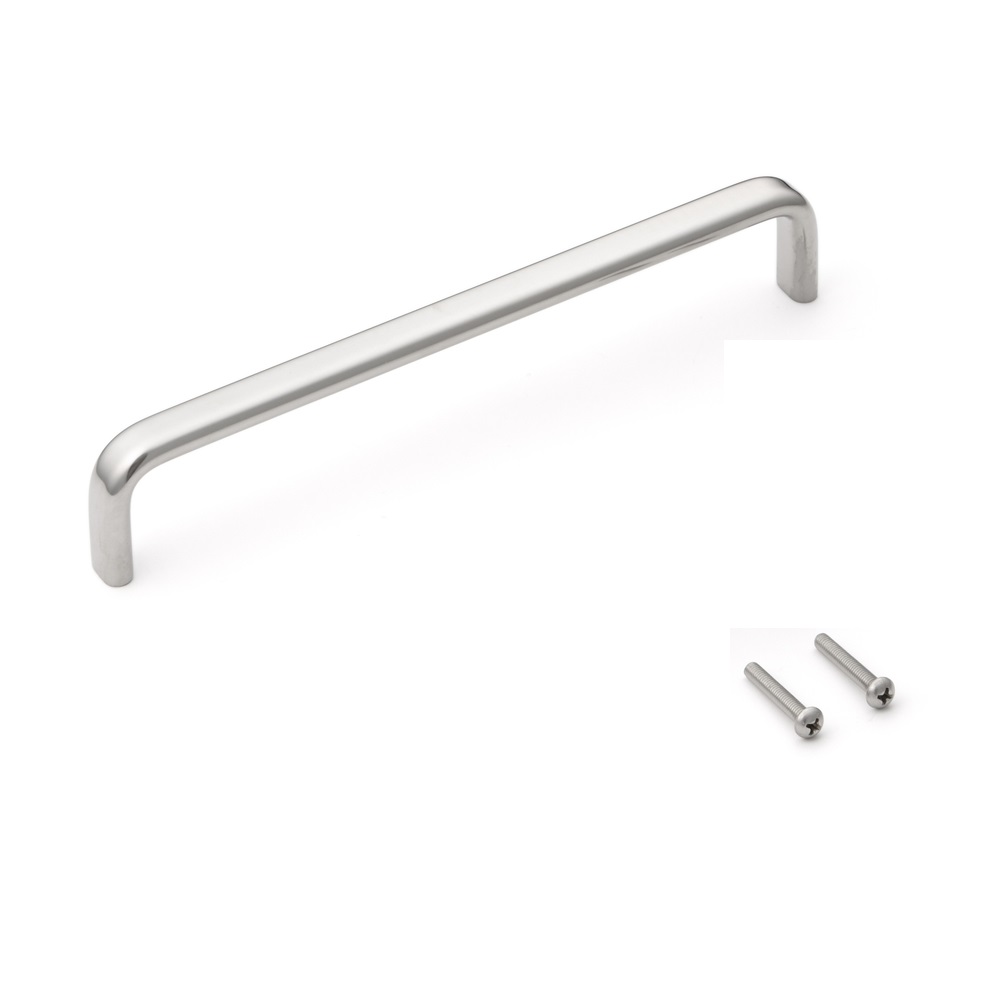 Poignée de porte en acier inoxydable V2A (SUS304), 220 mm (8-11/16″) EC-220M. Poignée de porte en acier inoxydable massif de haute qualité en acier inoxydable V2A (SUS304) pour environnements humides, navires, zone alimentaire, zone médicale par Sugatsune / LAMP® (Japon)