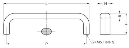 Poignée de porte en acier inoxydable V2A (SUS304), 80 mm (3,2″) EC-80M. Poignée de porte en acier inoxydable massif de haute qualité en acier inoxydable V2A (SUS304) pour environnements humides, navires, zone alimentaire, zone médicale par Sugatsune / LAMP® (Japon) – Image 2