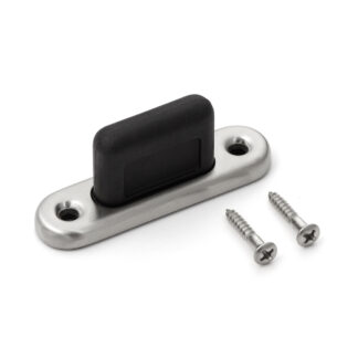 Poignée en acier inoxydable SUS304 avec zone de préhension souple, 60 mm (2.4 ») HS-60S. Poignée souple en acier inoxydable V2A, satin mat, pour cuisine, meubles de vie, meubles de salle de bain, environnement humide, navire, caravane, par Sugatsune 