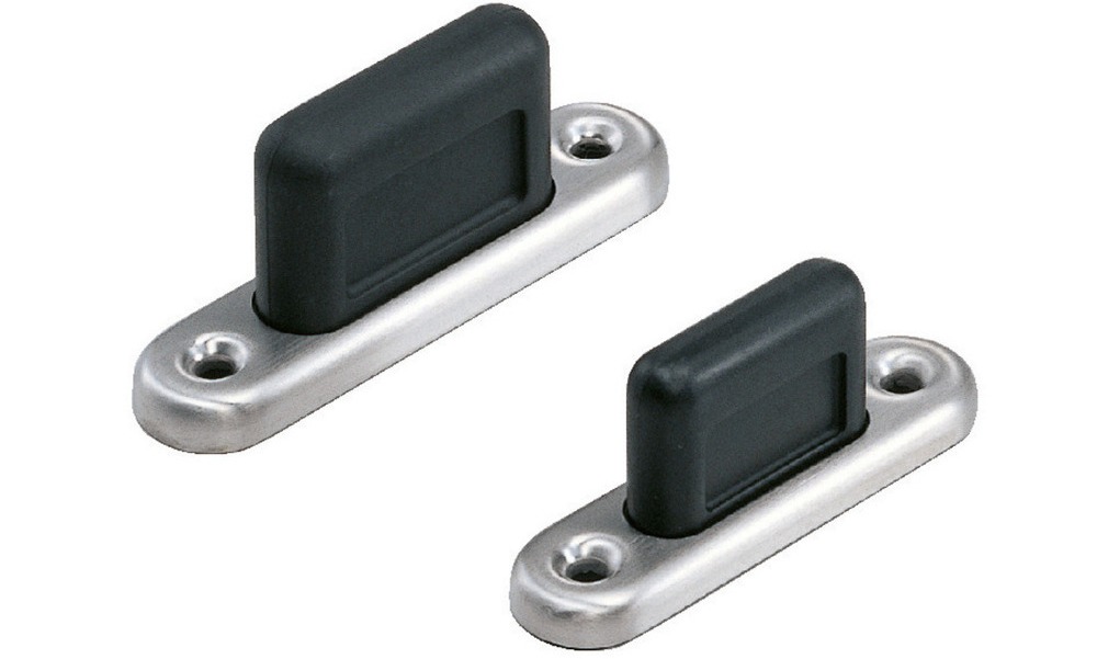 Poignée en acier inoxydable SUS304 avec zone de préhension souple, 60 mm (2-3/8"), HS-60S. Poignée souple en acier inoxydable V2A, satin mat, pour cuisine, meubles de vie, meubles de salle de bain, environnement humide, navire, caravane, par Sugatsune / LAMP® (Japon) – Image 3