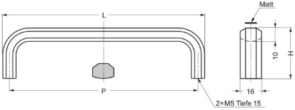 Poignée en acier inoxydable V2A (SUS304), 102 mm (4.1 ») XL-CU100TT. Poignée en acier inoxydable massif en SUS304 (V2A), mate et polie, pour meubles de salle de bain, environnement humide, navire, caravane, zone médicale, meubles de cuisine, par Suga – Image 2