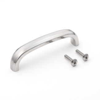 Poignée en acier inoxydable V2A (SUS304), 120 mm (4.8 ») XL-CUR120TT. Poignée en acier inoxydable massif en SUS304 (V2A), mate et polie, pour meubles de salle de bain, environnement humide, navire, caravane, zone médicale, meubles de cuisine, par Sug