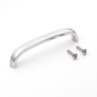 Poignée en acier inoxydable V2A (SUS304), 150 mm (6 ») XL-CUR150TT. Poignée en acier inoxydable massif en SUS304 (V2A), mate et polie, pour meubles de salle de bain, environnement humide, navire, caravane, zone médicale, meubles de cuisine, par Sugat