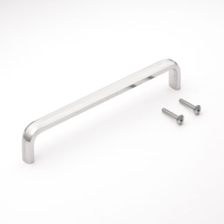 Poignée en acier inoxydable V2A (SUS304), 222 mm (8,8 ») XL-CU220TT. Poignée en acier inoxydable massif en SUS304 (V2A), mate et polie, pour meubles de salle de bain, environnement humide, navire, caravane, zone médicale, meubles de cuisine, par Suga