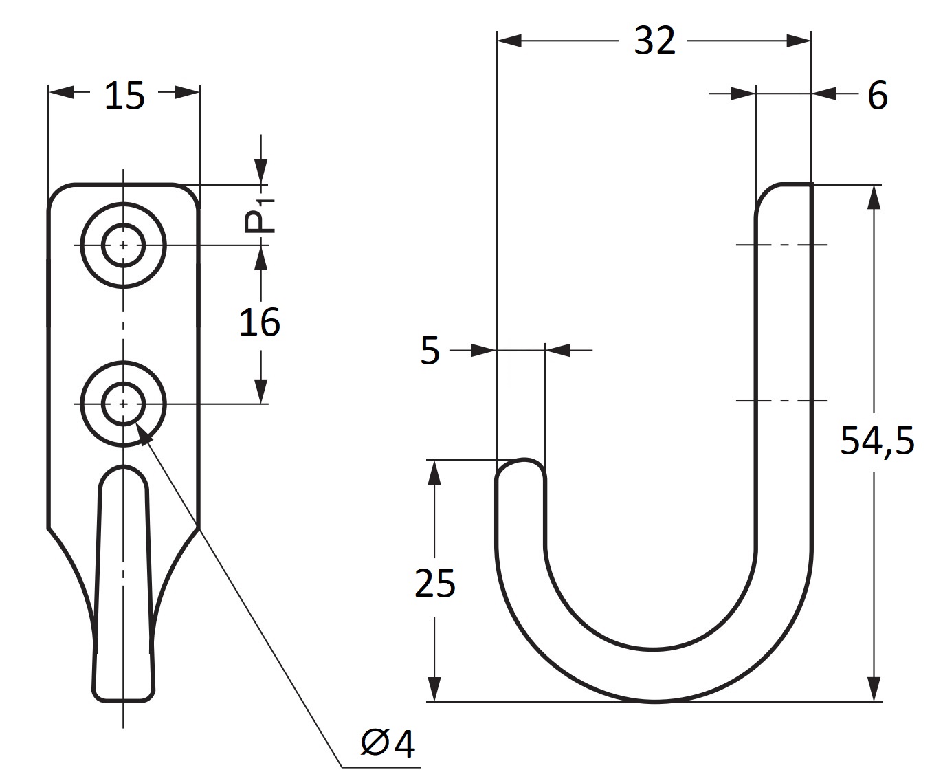 Crochet en acier inoxydable de haute qualité, en acier inoxydable massif, capacité de charge : 20 kg, 54,5 mm (2,2"), EL-30. Crochets muraux en acier inoxydable pour porte-manteau, salle de bain, extérieur, piscine et bien plus encore, par Sugatsune / LAM – Image 2