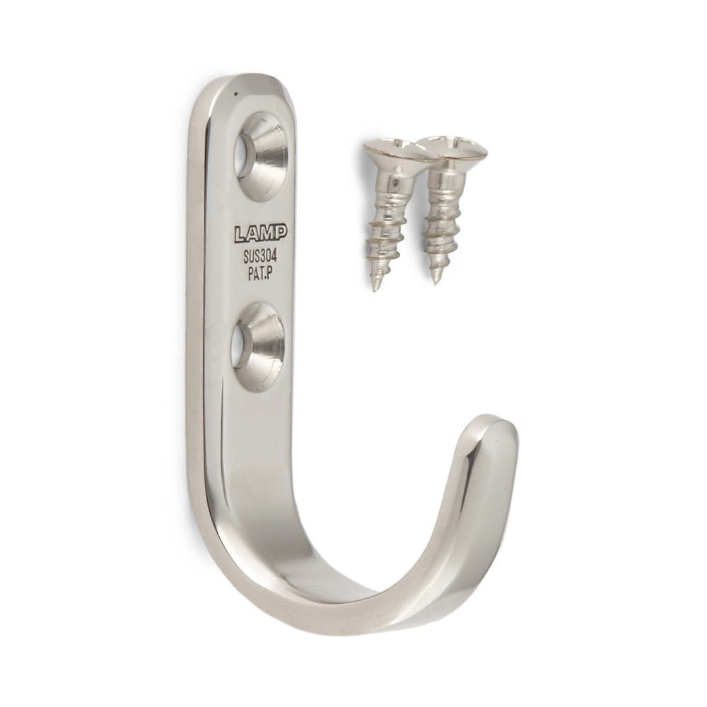 Crochet en acier inoxydable de haute qualité, en acier inoxydable massif, capacité de charge : 10 kg, surface : poli brillant, 55 mm (2,2"), XL-HJT55M. Crochets muraux en acier inoxydable pour porte-manteau, salle de bain, extérieur et bien plus encore, p