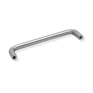 Poignée de meuble en acier inoxydable SUS316, 109,6 mm (4,4″) SWP-640/S. Poignée en arc, fabriquée à partir du meilleur acier inoxydable V4A (SUS316) sans corrosion pour des installations de haute qualité, ainsi que pour une utilisation en extérieur, dans des environnements humides, rugueux et hautement corrosifs de Sugatsune / LAMP® (Japon)