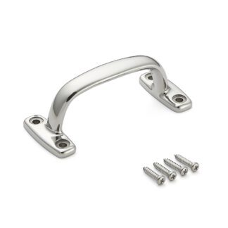 Poignée de meuble en acier inoxydable SUS316, 114 mm (4,5″) 4LC-114. Poignée en acier inoxydable V4A (SUS316) de qualité supérieure, sans corrosion, pour des installations de haute qualité, ainsi que pour une utilisation en extérieur, dans des environnements humides, rugueux et hautement corrosifs de Sugatsune / LAMP® (Japon)