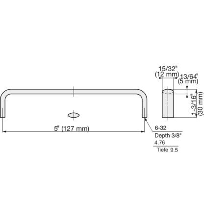 Poignée de meuble en acier inoxydable SUS316, 127 mm (5″), KC-S650/M et KC-S650/S. Poignée de meuble en acier inoxydable V4A (SUS316) le plus fin pour des installations de haute qualité, ainsi que pour une utilisation en extérieur, des environnements humi – Image 2
