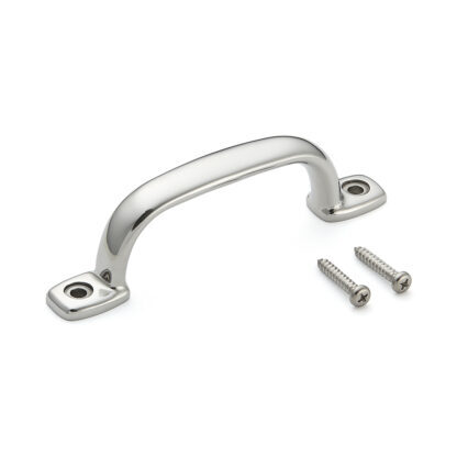 Poignée de meuble en acier inoxydable SUS316, 150 mm (6″) 2LC-150. Poignée en acier inoxydable V4A (SUS316) de qualité supérieure, sans corrosion, pour des installations de haute qualité, ainsi que pour une utilisation en extérieur, dans des environnements humides, rugueux et hautement corrosifs de Sugatsune / LAMP® (Japon)