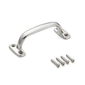 Poignée de meuble en acier inoxydable SUS316, 150 mm (6″) 4LC-150. Poignée en acier inoxydable V4A (SUS316) de qualité supérieure, sans corrosion, pour des installations de haute qualité, ainsi que pour une utilisation en extérieur, dans des environnements humides, rugueux et hautement corrosifs de Sugatsune / LAMP® (Japon)