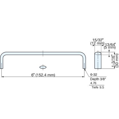 Poignée de meuble en acier inoxydable SUS316, 152,4 mm (6″), KC-S660/M et KC-S660/S. Poignée de meuble en acier inoxydable V4A (SUS316) le plus fin pour des installations de haute qualité, ainsi que pour une utilisation en extérieur, des environnements humides et difficiles de Sugatsune / LAMP® (Japon) – Image 2
