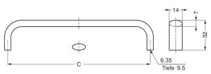 Poignée de meuble en acier inoxydable SUS316, 89 mm, EK-S635/M et EK-S635/S. Poignée de meuble en acier inoxydable V4A (SUS316) le plus fin pour des installations de haute qualité, ainsi que pour une utilisation en extérieur, des environnements humides et – Image 2
