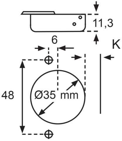 Charnière de meubles en acier inoxydable en SUS304 (V2A) avec amortissement soft-close intégré, reposant complètement, incl. Plaque de montage, 117 mm (4.7 ») 15.03.760-0. Ceinture de meubles en acier inoxydable avec amortisseur, en SUS304 (V2A) pour – Image 2