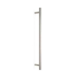 Poignée de porte en acier inoxydable SUS304, 600 mm (23.7 ») SSH-2560. Poignée de porte en acier inoxydable massif en acier inoxydable V2A, satin mat, pour porte de pièce, machine de production, train, bus, véhicule spécial, par Sugatsune / LAMP® (Ja