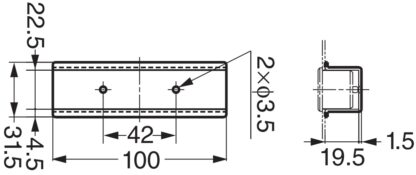 Poignée d’entrée en alliage de zinc, surface : nickelée, satiné mat, 100 mm (4 ») FH-100AK-00. Poignée d’entrée FH-100AK-00 pour mobilier de bureau, mobilier de maison, armoires de cuisine, par Sugatsune / LAMP® (Japon) – Image 5