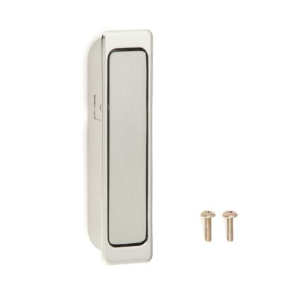 Poignée d’entrée en alliage de zinc, surface : nickelée, satiné mat, 100 mm (4 ») FH-100AK-00. Poignée d’entrée FH-100AK-00 pour mobilier de bureau, mobilier de maison, armoires de cuisine, par Sugatsune / LAMP® (Japon) – Image 2