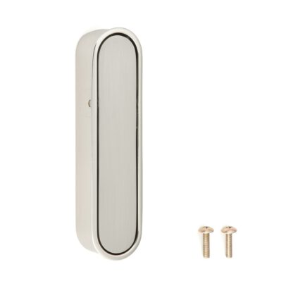 Poignée d’entrée pliante en alliage de zinc, surface : nickelée, satiné mat, 97 mm (3.9 ») FH-100AM-00. Poignée d’entrée FH-100AM-00 pour mobilier de bureau, mobilier de maison, armoires de cuisine, par Sugatsune / LAMP® (Japon) – Image 5