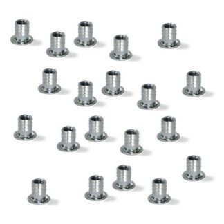 20 pièces d’écrou à sertir de haute qualité avec filetage intérieur M10, en acier, surface : galvanisé, 22 mm (55/64"), 8035305. Manchon d’impact pratique avec collier pour les assemblages de meubles et bien plus encore, par EMUCA
