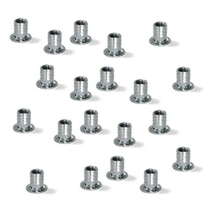 20 pièces d’écrou à sertir de haute qualité avec filetage intérieur M10, en acier, surface : galvanisé, 22 mm (55/64"), 8035305. Manchon d’impact pratique avec collier pour les assemblages de meubles et bien plus encore, par EMUCA