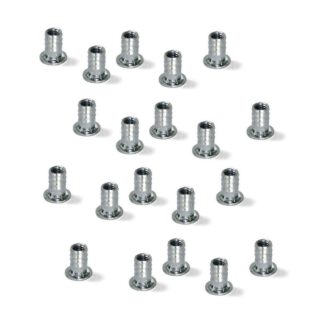20 pièces écrou à emboîtement de haute qualité avec filetage intérieur M6, en acier, surface : galvanisé, 13,6 mm (17/32"), 8066705. Manchon d’entraînement pratique avec collier pour les assemblages de meubles et bien plus encore, d’EMUCA