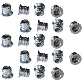 20 douilles à visser de haute qualité avec filetage intérieur M6, tête fraisée avec douille hexagonale et bord du couvercle, en zinc massif moulé sous pression, 13 mm (0,6"), 8008001. Écrou à visser pour meubles, panneaux de bois, panneaux de particules, 