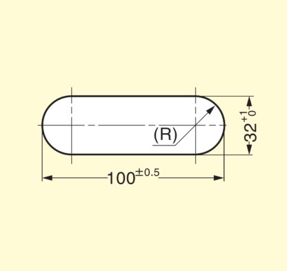 Coque de poignée de ventilation unique V2A (SUS304), ivoire, 105 mm (4-1/8") UTA-105IV. Coque de poignée de ventilation en acier inoxydable V2A (SUS304), mat satiné, pour tiroirs, armoires, environnements humides, livrée par Sugatsune / LAMP® (Japon) – Image 3