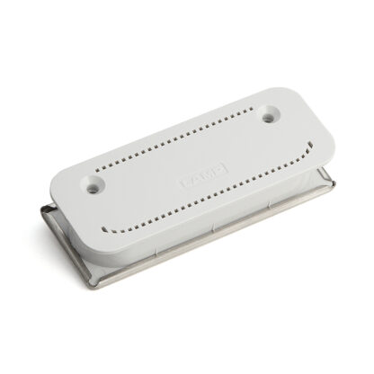 Coque de poignée de ventilation unique V2A (SUS304), noire, 105 mm (4,2″) UTA-105BL. Coque de poignée de ventilation en acier inoxydable V2A (SUS304), mat satiné, pour tiroirs, armoires, environnements humides, livrée par Sugatsune / LAMP® (Japon) – Image 8