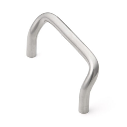 Poignée de porte ergonomique en acier inoxydable V2A (SUS304), 66 mm (2,6″) H-75-C-66. Poignée de porte ergonomique en acier inoxydable de haute qualité en acier inoxydable V2A (SUS304), poli miroir, pour environnements humides, navires, construction mécanique par Sugatsune / LAMP® (Japon)