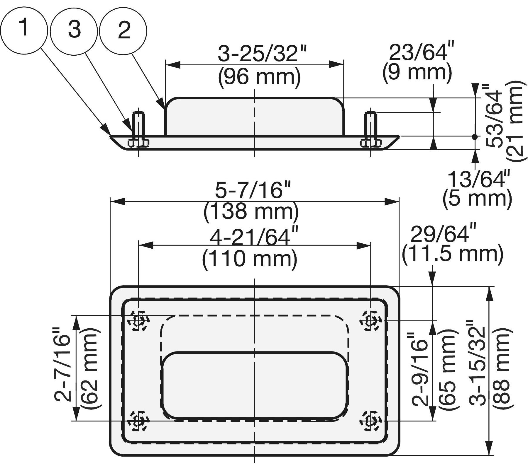 Poignée exclusive en acier inoxydable SUS304, 138 mm (5-7/16) HH-FB-1. Coque de poignée en acier inoxydable en acier inoxydable V2A, satiné mat, pour tiroirs, armoires, environnements humides, bateaux, machines, appareils de Sugatsune / LAMP® (Japon) – Image 2