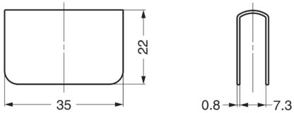 Contre-plaque pour verre d’une épaisseur de 6 mm (15/64 »), en acier, surface : chromée, 35 mm (1-3/8 »), K-110CR et K-110-P6. Contrepartie pour porte d’armoire en verre, moucherolle magnétique et bien plus encore, par Sugatsune / LAMP® (Japon) – Image 3