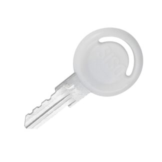 Clé maîtresse pour système de verrouillage SISO J13 14.04.123-5. Clé maîtresse en métal et plastique, blanche, pour SISO Car Key System J13, de SISO Danemark