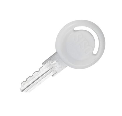 Clé maîtresse pour système de verrouillage SISO J13 14.04.123-5. Clé maîtresse en métal et plastique, blanche, pour SISO Car Key System J13, de SISO Danemark
