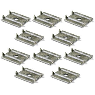 Connecteur en bois dentelé de 10 pièces, rectangulaire, en acier, surface : galvanisée, 18 mm (0,8 po 8200505. Plaque de connexion rectangulaire, avec quatre E.SB à dents pointues pour panneaux en bois, meubles, armoires, étagères en bois, par EMUCA