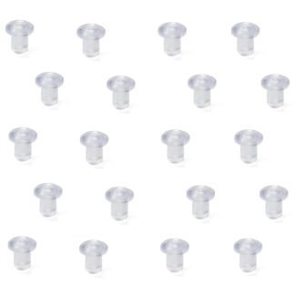 20 pièces de tampons de porte en verre en plastique souple pour le perçage, surface: transparent, 9 mm (0,4 ») 9069820. Tampon de perceuse en plastique souple pour le pressage pour portes vitrées, armoires de cuisine, meubles, tiroirs, portes de meub