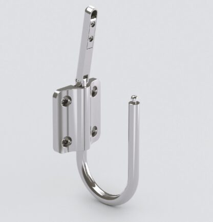Grand crochet pivotant avec volet de sécurité en acier inoxydable SUS304, 164 mm (6.5 »), JN-T100. Crochet de câble de verrouillage de sécurité V2A pour la construction navale, l’extérieur, l’environnement humide et bien plus encore, par Sugatsune /  – Image 3