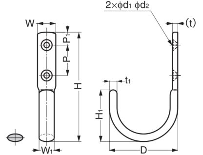 Grand crochet universel de haute qualité, en acier inoxydable, surface : poli brillant, 110 mm (4,4 »), JF110M. Porte-serviettes V2A pour l’environnement humide, la construction navale, l’extérieur et bien plus encore, par Sugatsune / LAMP® (Japon) – Image 2