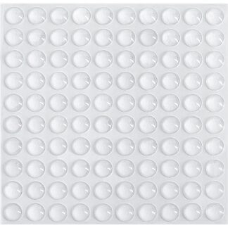 Tampon caoutchouc, tampon élastique transparent, 10 x 3 mm, 3005720. Tampon de protection en silicone de 100 pièces avec dos auto-adhésif pour porte, armoire, tiroir, clavier, plateau en verre, par EMUCA