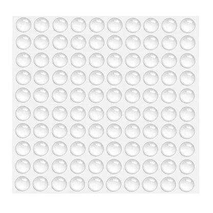 Tampon caoutchouc, tampon élastique transparent, 7 x 1,5 mm, 3005920. Tampon de protection en silicone avec dos autocollant pour porte, armoire, tiroir, clavier, plateau en verre, par EMUCA