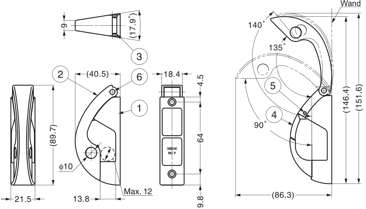 Crochet de haute qualité avec rabat de sécurité en acier inoxydable SUS316, adapté au cadenas, EN-R80-K. Crochet de câble de verrouillage de sécurité V4A pour la construction navale, l’extérieur, l’environnement humide, l’environnement hostile et bien plus encore, par Sugatsune / LAMP® (Japon) – Image 3