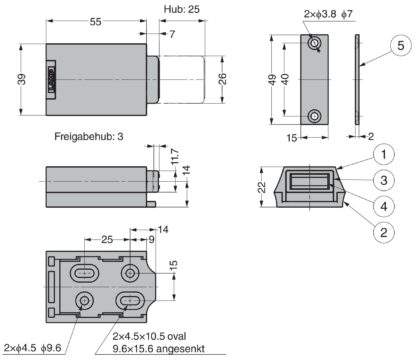 Loqueteau à pression magnétique pour charges lourdes, Push-to-Open pour portes sans poignée extra lourdes Touch-Latch ML-ZN80 de SUGATSUNE / Lamp (Japon) – Image 6